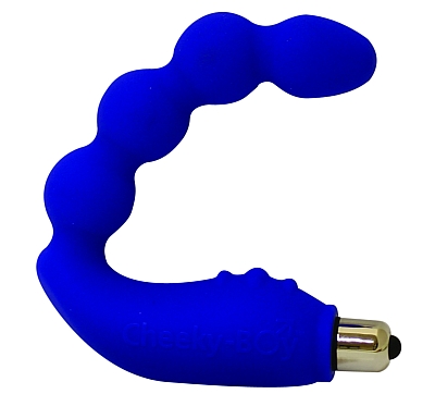 Cheeky-Boy Vibrating Anal Beads - Blue