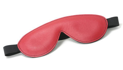 Strict Leather Red and Black Padded Blindfold