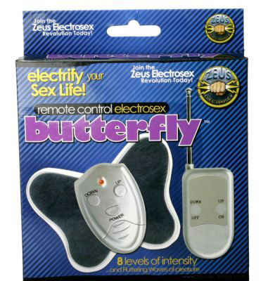 Zeus Remote Control Electrosex Unit with Butterfly