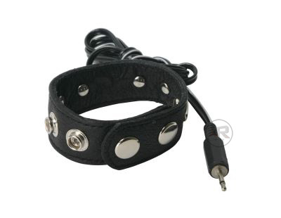 Zeus Electrosex Leather Speed Snap Cock Ring