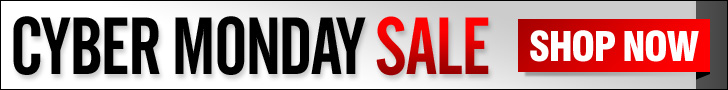 Use this Free 728 x 90 web banner to promote your own Cyber Monday Sale!