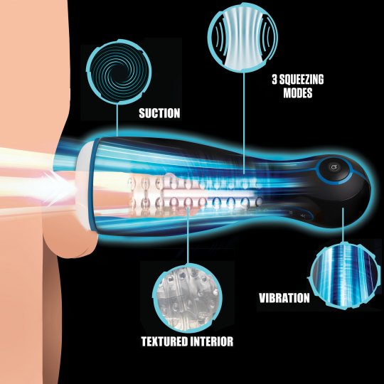 The Milker Extreme 16X Sucking, Squeezing, and Vibrating Masturbator: Sex  Toy Distributing