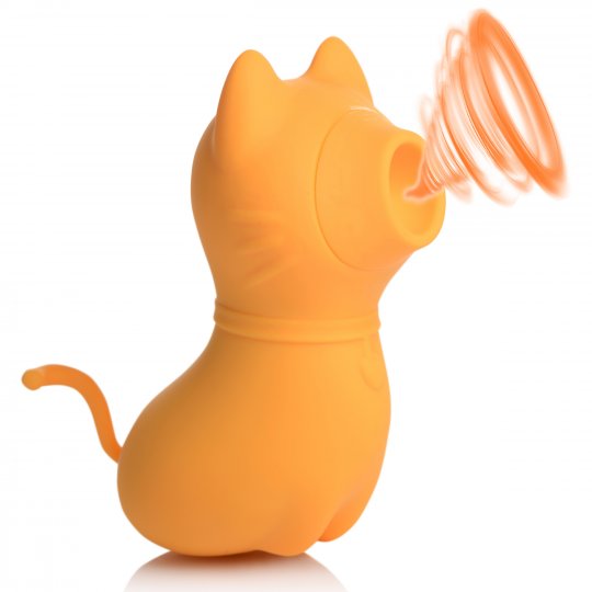 Sucky Kitty Silicone Clitoral Stimulator - Orange: Sex Toy Distributing