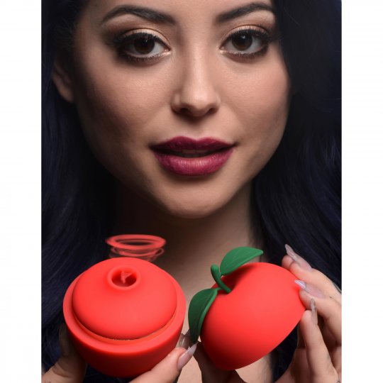 cherry sex toy Pink Vibrator Sex Toy Woman White Stock Photos