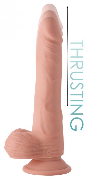 Thrusting and Vibrating 8 Inch Dildo - Light: Sex Toy Distributing