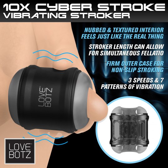 10X Cyber Stroke Vibrating Masturbator: Sex Toy Distributing