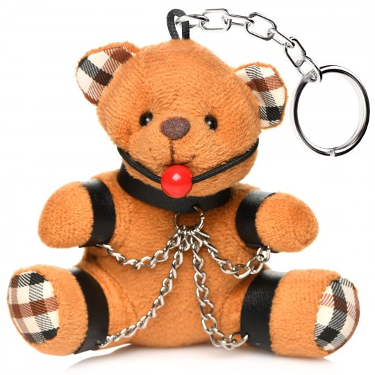 Gagged Teddy Bear Keychain: Sex Toy Distributing