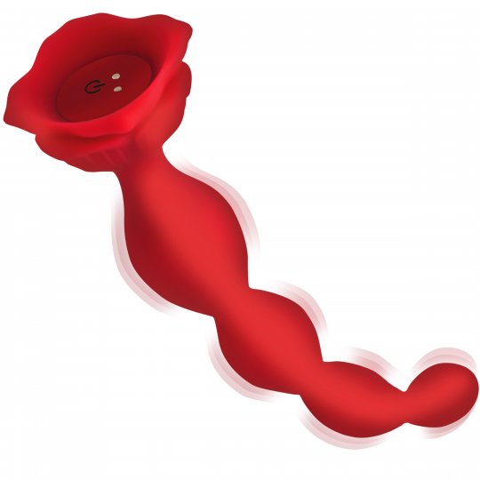 9X Beaded Bloom Silicone Rose Vibrator: Sex Toy Distributing