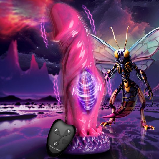 dragon sucking and vibrating Spark Rod Zapping Wand