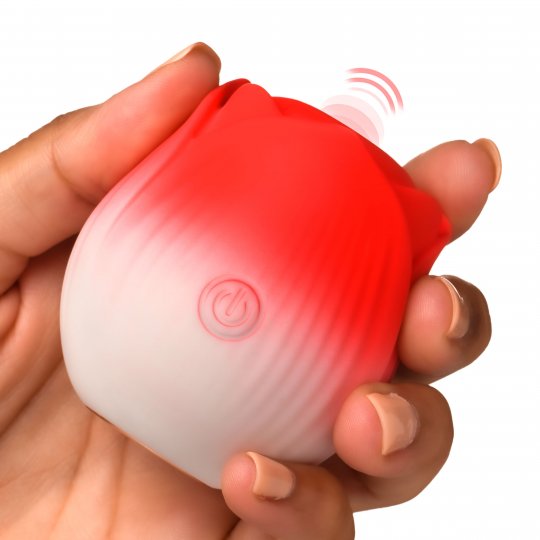 Pulsing Petals Throbbing Rose Clit Stimulator - Red: Sex Toy Distributing Pulsing Petals Throbbing Rose Clit Stimulator - Red: Sex Toy Distributing