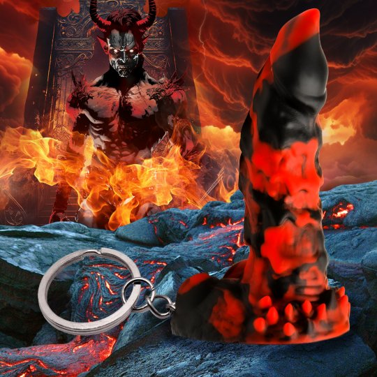 Fire Demon Mini Dildo Key Chain: Sex Toy Distributing