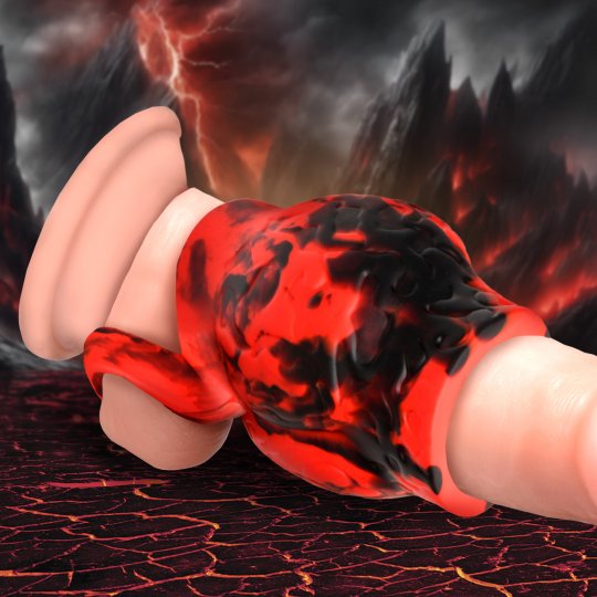 Hell Hound Silicone Girth Enhancer with Ball Strap - Large: Sex Toy  Distributing