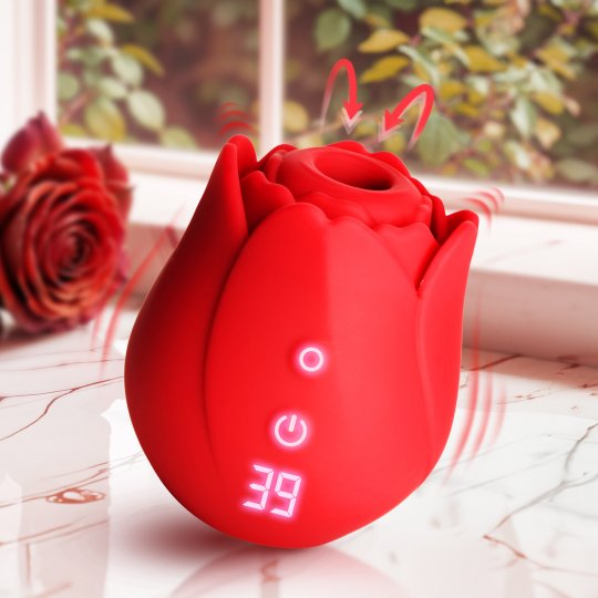 rose vibrator in use Rosegasm Rose Quake Vibe