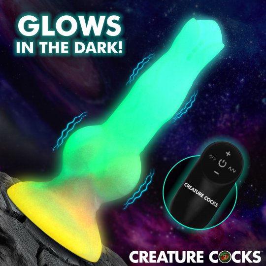 Astro Cock Vibrating Glow-in-the-Dark Silicone Dildo: Sex Toy Distributing