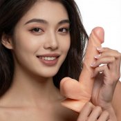 6.5 Inch Dildo with Balls - Light