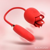Blossom Kiss Kissing and Licking Clit Stimulator w/ Thrusting Vibrator