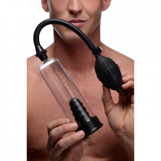 Deluxe Penis Pump with Suction Sleeve: Sex Toy Distributing