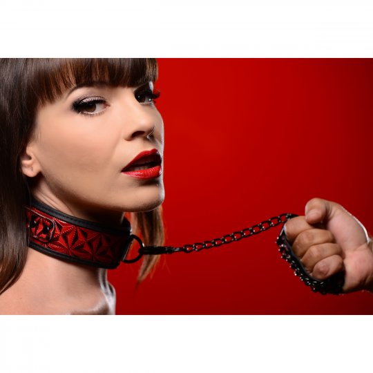 collar and leash sex toy Sex Collar and Leash Set With Cuffs main image 1