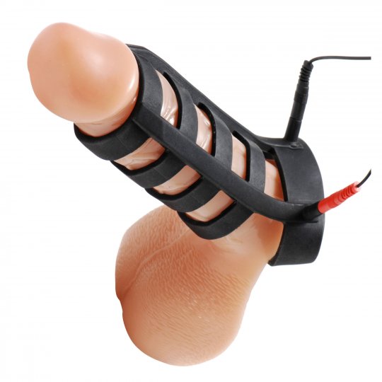 Power Cage Silicone E-Stim Cock and Ball Sheath: Sex Toy Distributing