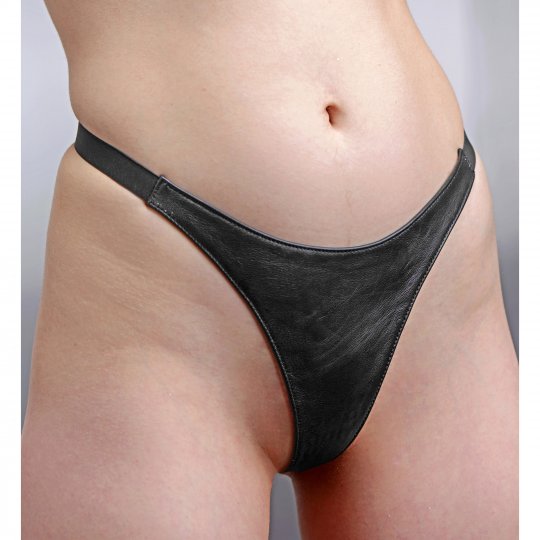 Spiked Leather Thong Panties- SM: Sex Toy Distributing