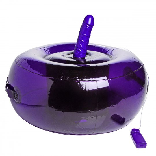 Sit-and-Ride Inflatable Seat with Vibrating Dildo - Purple: Sex Toy  Distributing