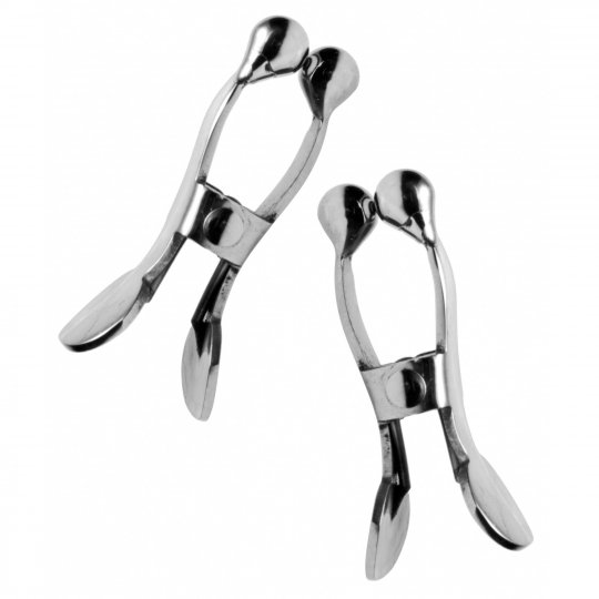 Stainless Steel Ball-Tipped Nipple Clamps: Sex Toy Distributing