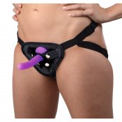 Double Take 10X Double Penetration Vibrating Strap-on Harness - Black: Sex  Toy Distributing