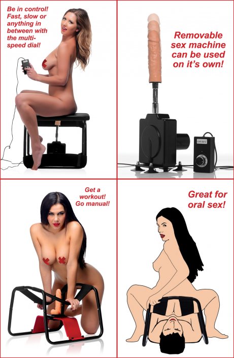 4 in 1 Banging Bench with Sex Machine Sex Toy BDSM Dildo Included