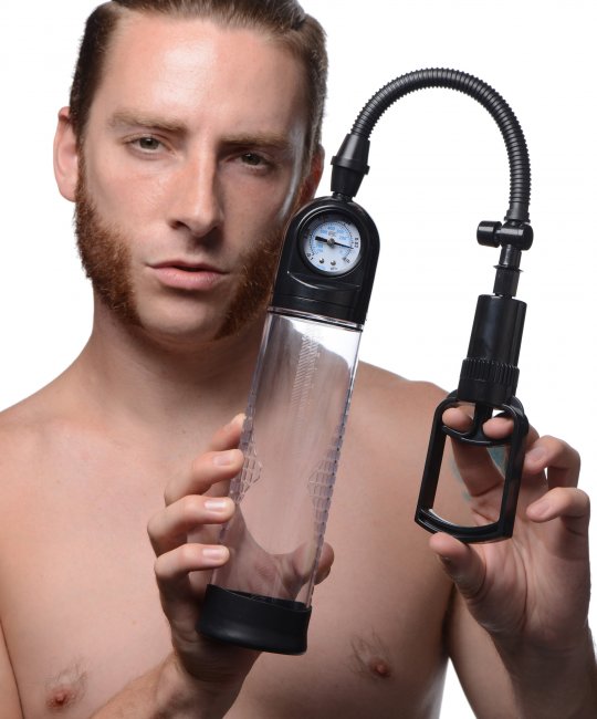 penispump sex Trigger Penis Pump with Built-in Pressure Gauge: Sex Toy Distributing