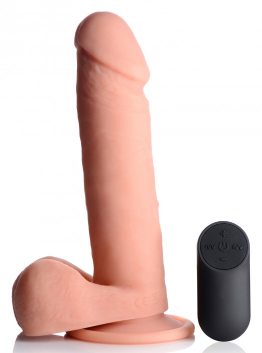 Big Shot Vibrating Remote Control Silicone Dildo with Balls - 8 Inch: Sex  Toy Distributing