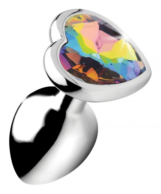 Rainbow Prism Heart Anal Plug - Small: Sex Toy Distributing Rainbow Prism Heart Anal Plug - Small: Sex Toy Distributing
