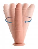 Vibrating and Rotating Remote Control Silicone Dildo - 9 Inch