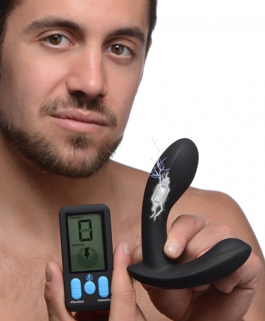 E-Stim Pro Silicone Vibrating Prostate Massager with Remote Control: Sex Toy  Distributing