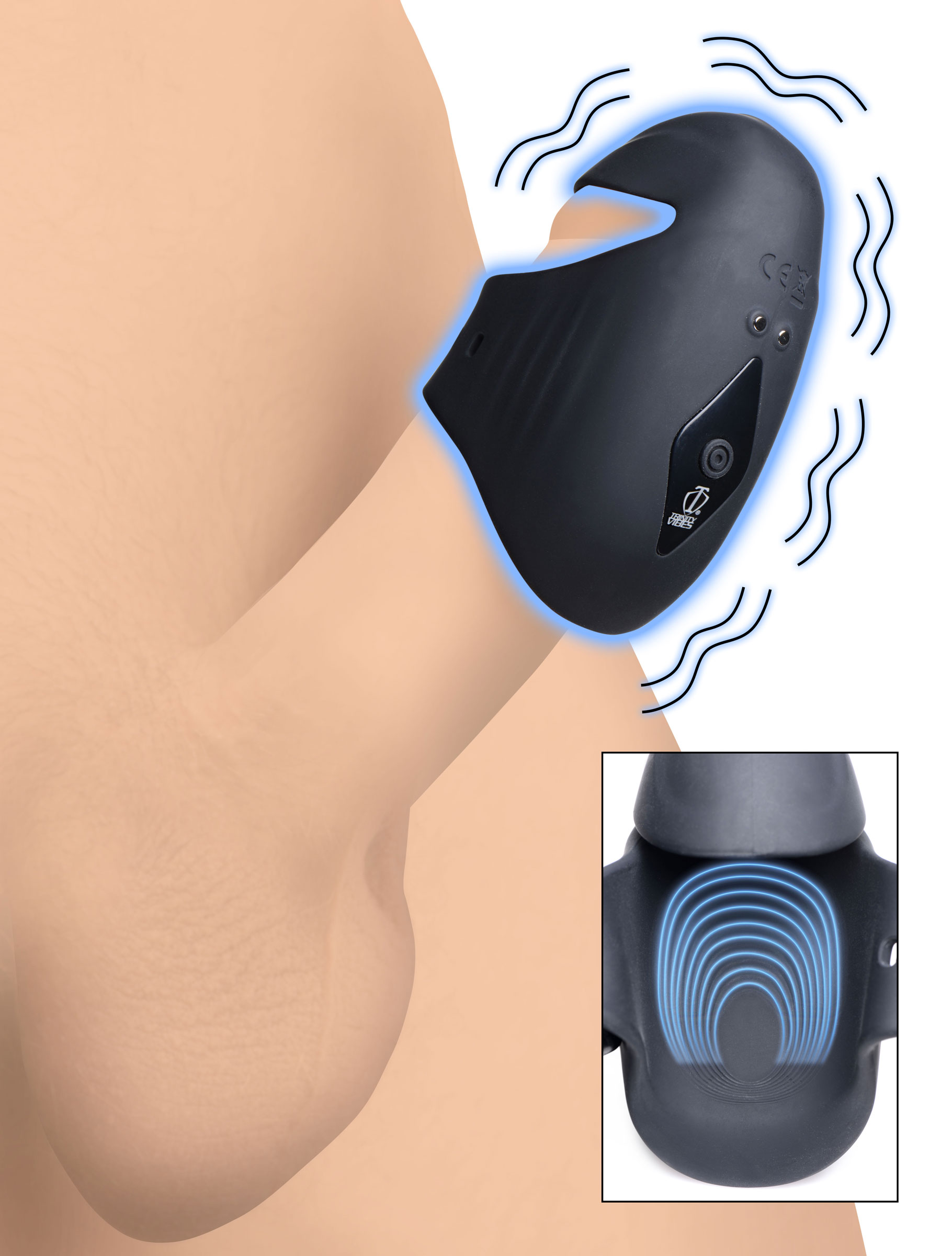 8X Vibrating Silicone Penis Head Stimulator: Sex Toy Distributing