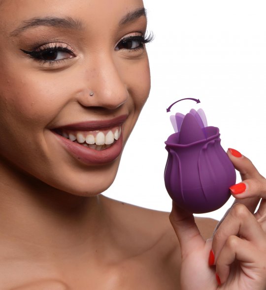 Bloomgasm Wild Violet 10X Silicone Clit Licking Stimulator - Purple: Sex Toy  Distributing