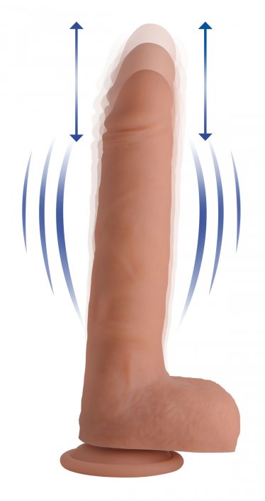 Vibrating & Thrusting Remote Control Silicone Dildo - 9 Inch: Sex Toy  Distributing