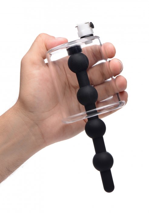 Rosebud Cylinder with Beaded Silicone Insert: Sex Toy Distributing