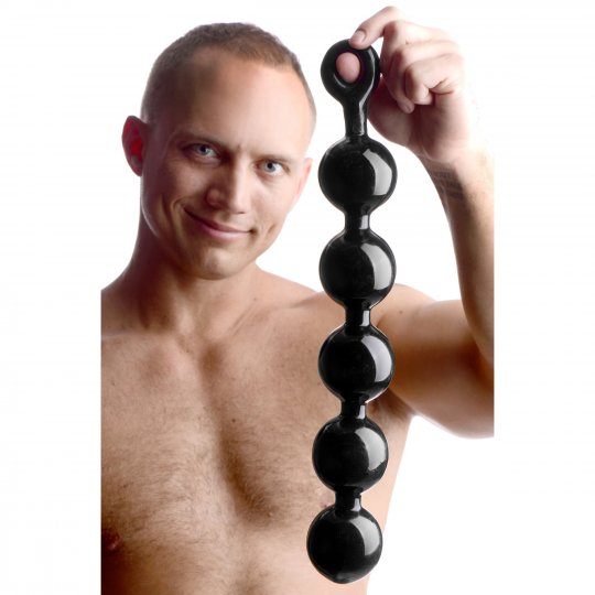 Black Anal Beads Porn - Black Baller Anal Beads